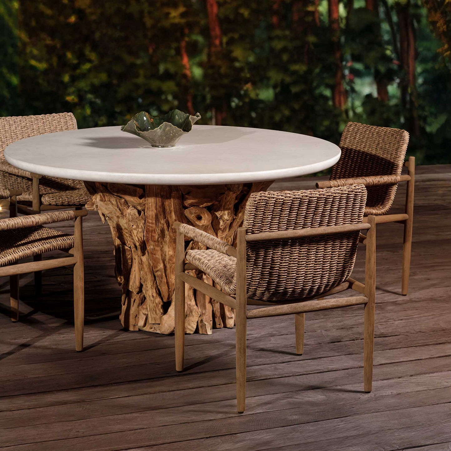 Uttermost Sumba Golden Flax Outdoor Dining Chair