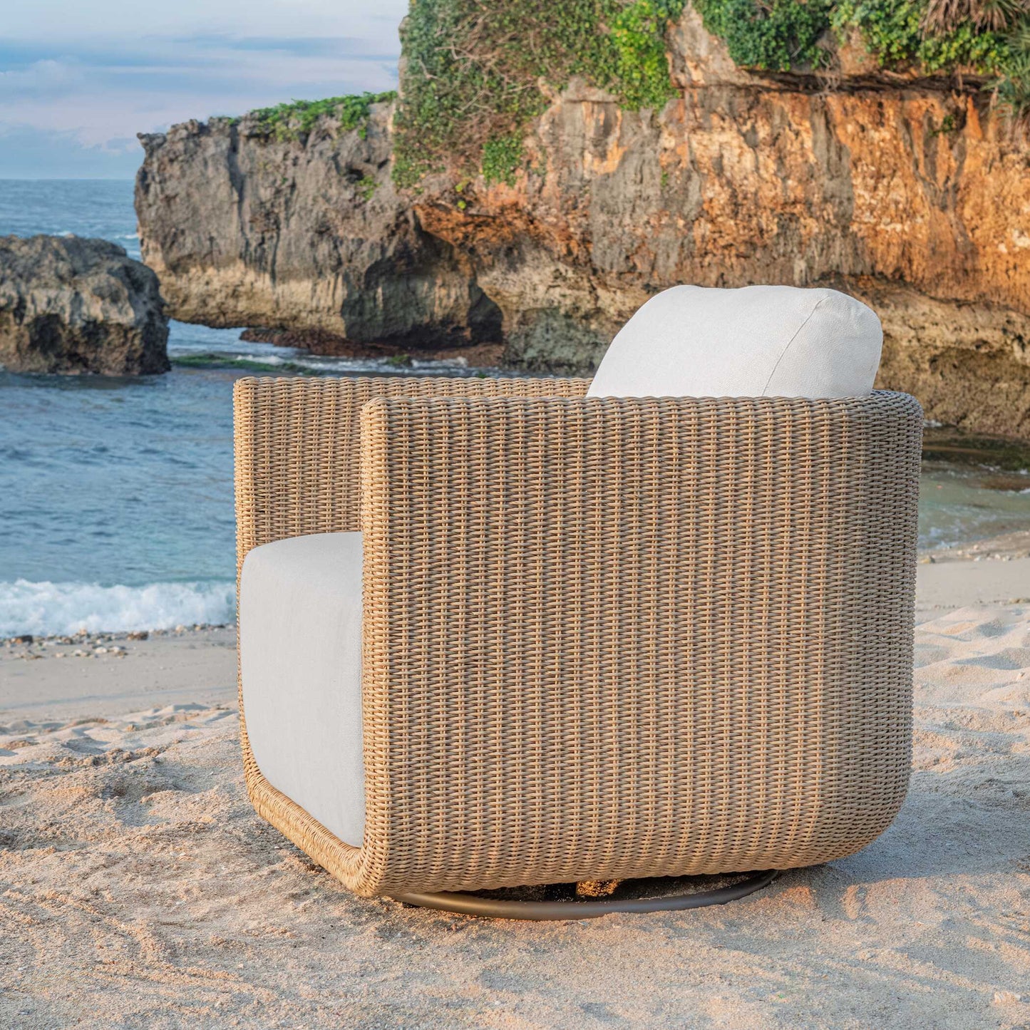 Uttermost Santorini Outdoor Swivel Lounge Chair