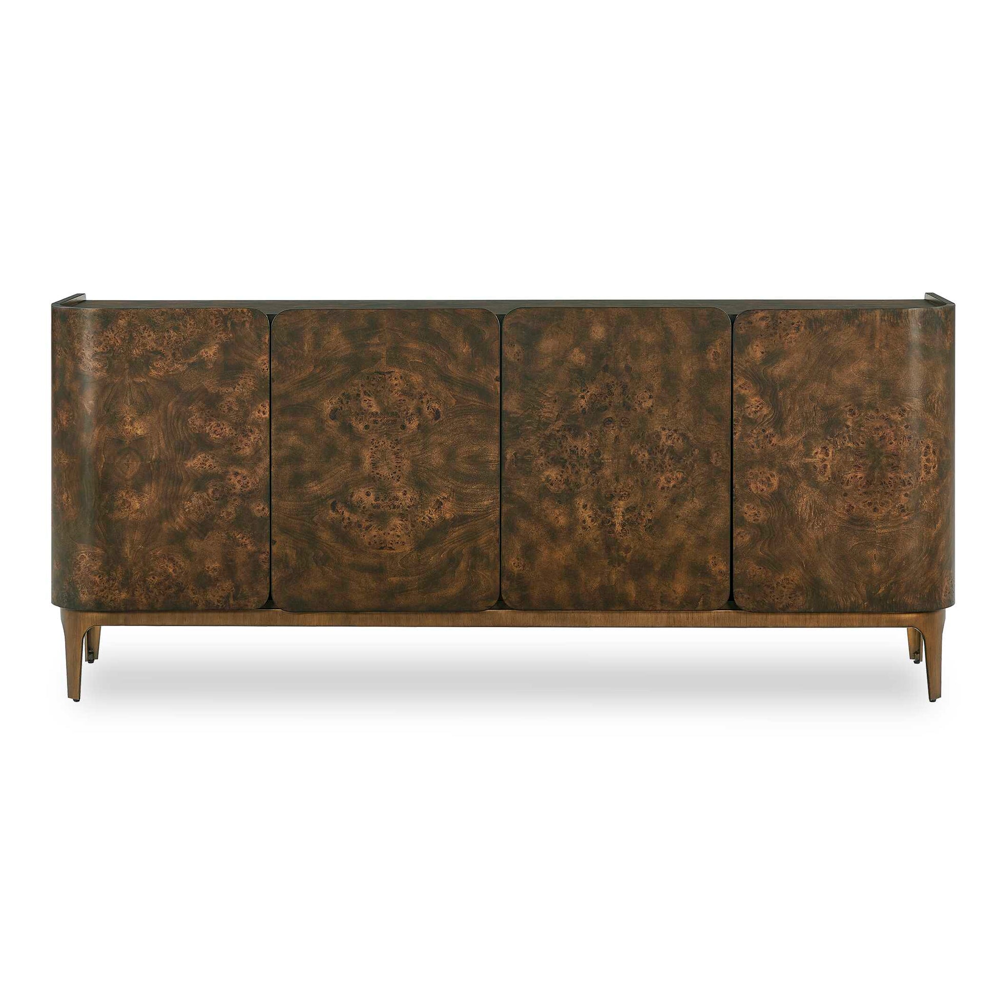 Uttermost Melbourne Mappa Burl 4 Door Cabinet - Woodtone