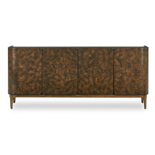 Uttermost Melbourne Mappa Burl 4 Door Cabinet - Woodtone