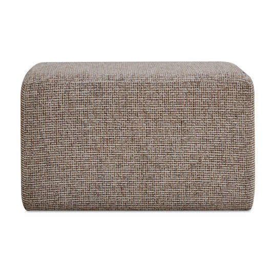 Uttermost Kelce Woven Checkered Ottoman - Brown