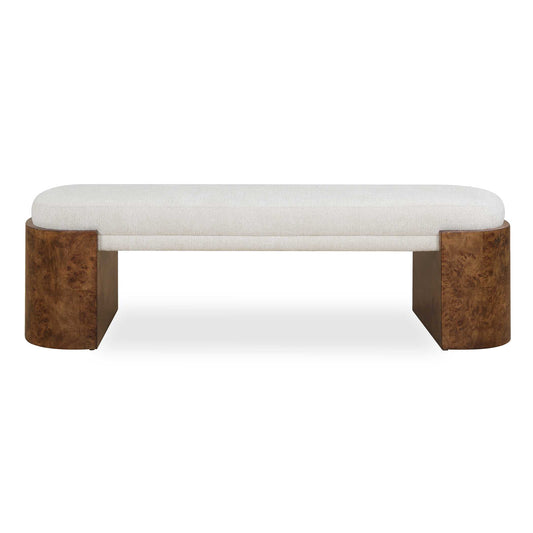 Uttermost Thorian Off-White Bench - Brown,White