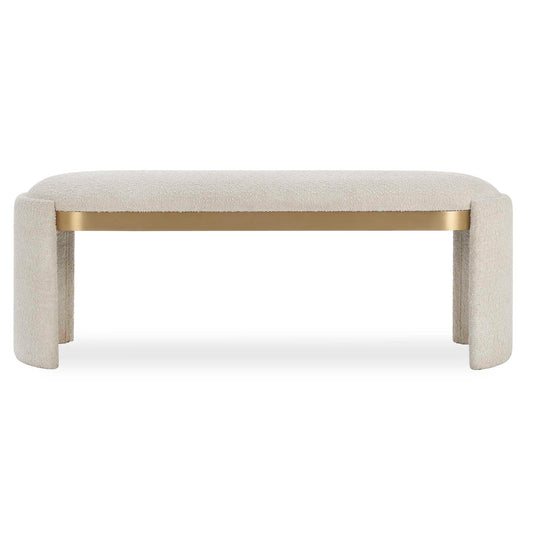 Uttermost Serena Bone White Bench - White