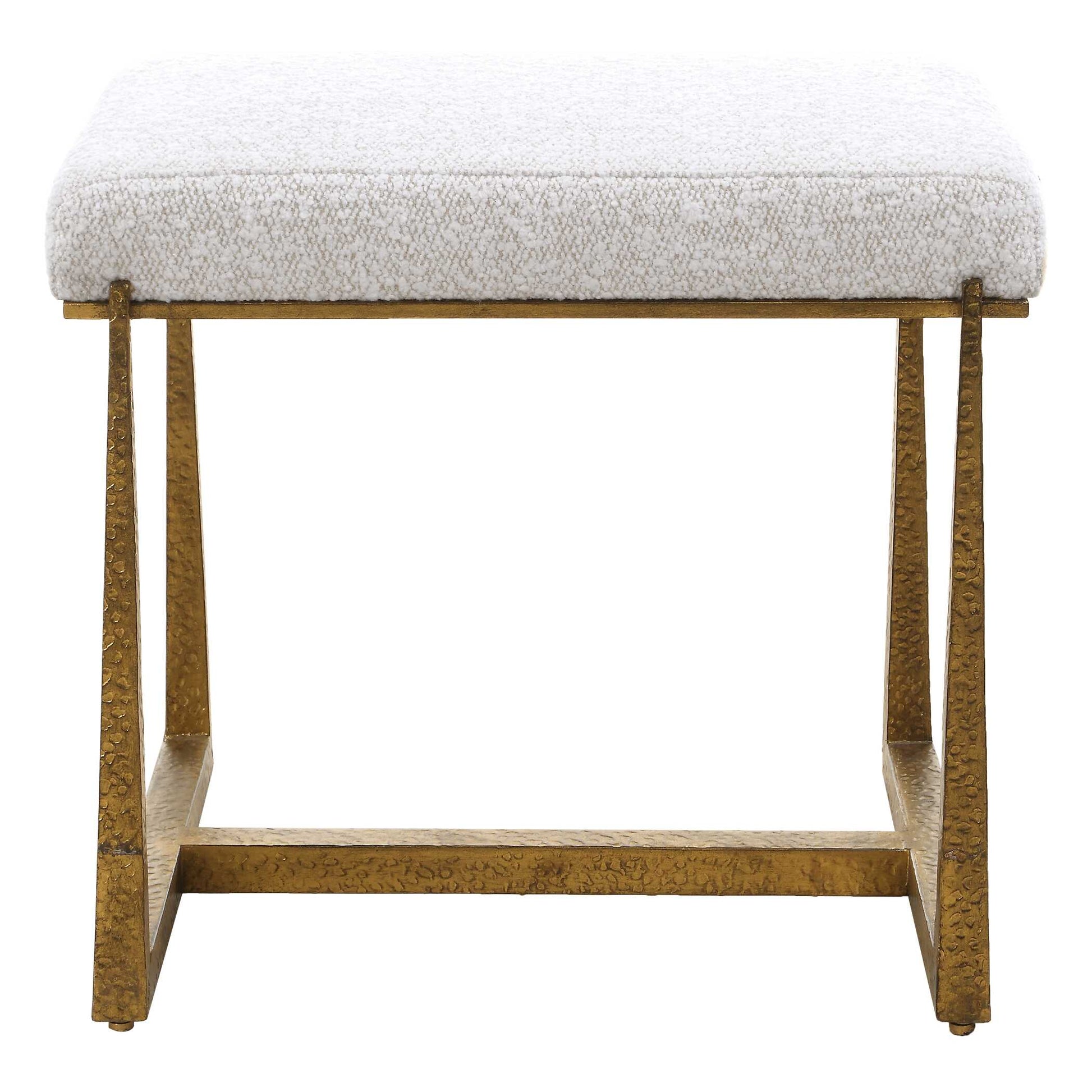 Uttermost Midas Gold Small Bench - Brass,White