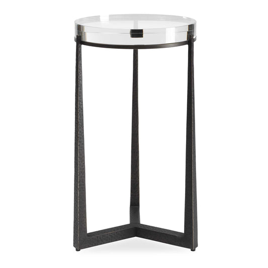 Uttermost Midas Dark Bronze Round Accent Table - Black