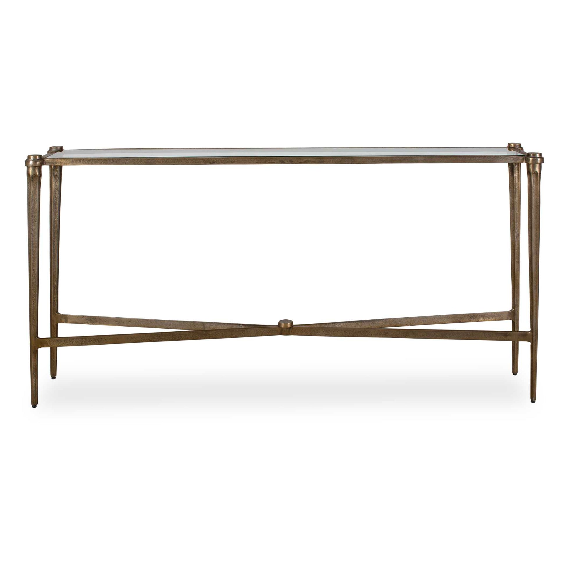 Uttermost Amara Antique Brass Console Table - Brass