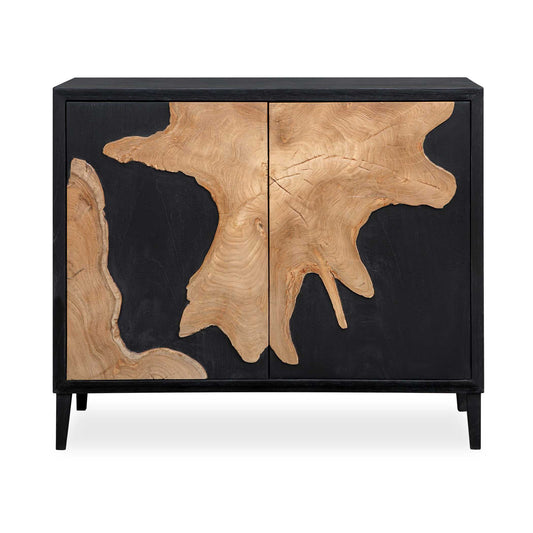 Uttermost Andrei Teak Root 2 Door Cabinet - Black,Woodtone