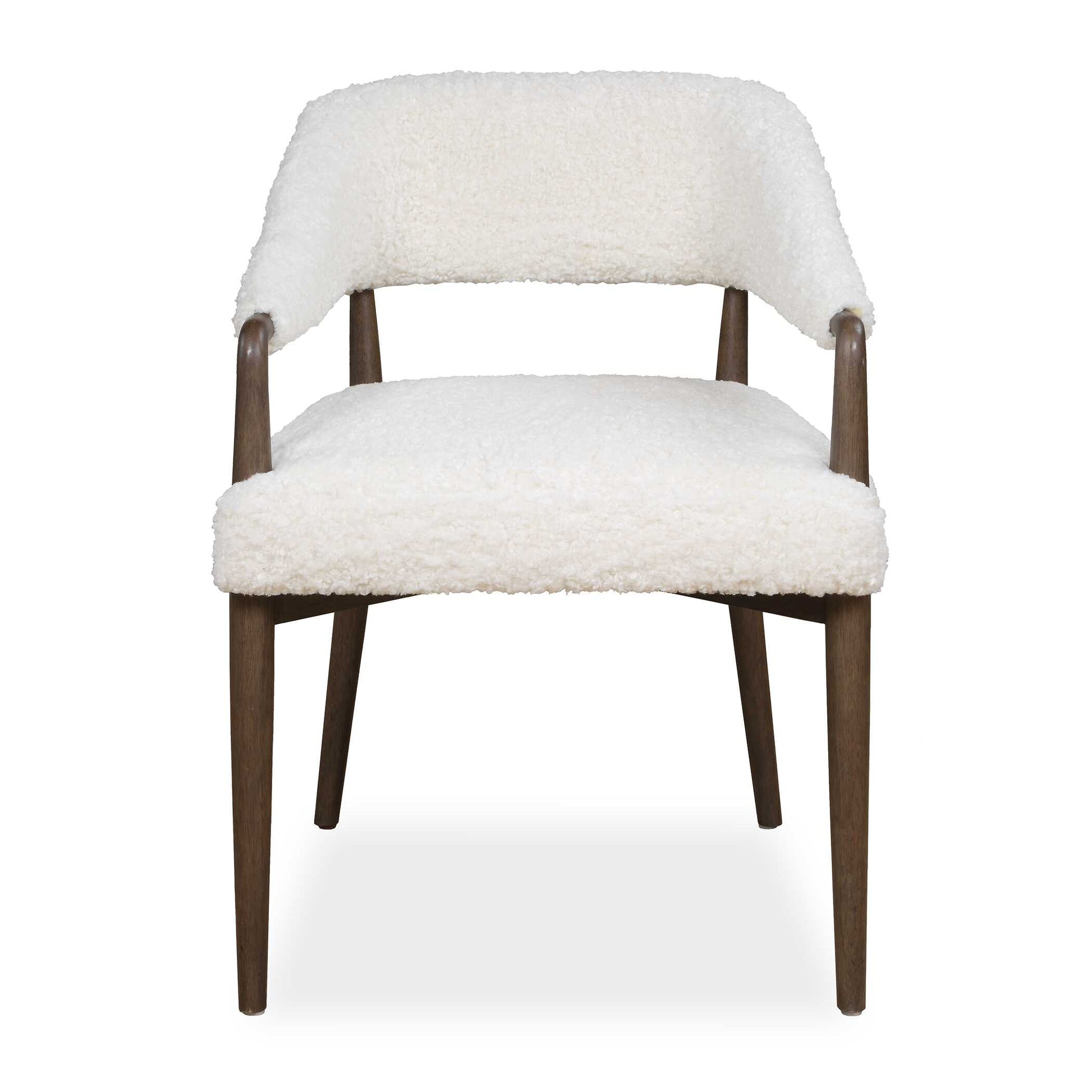 Uttermost Austell Shearling Dining Chair - Brown,White