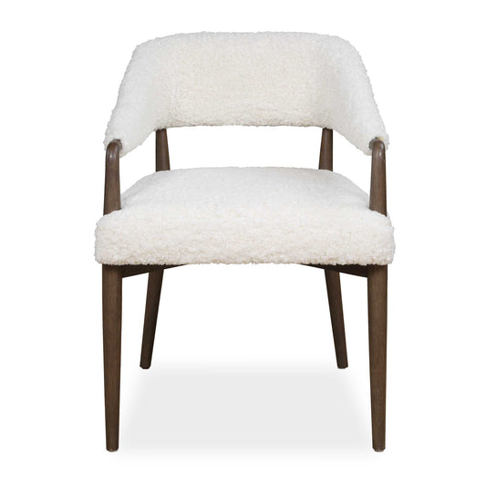 Uttermost Austell Shearling Dining Chair - Brown,White