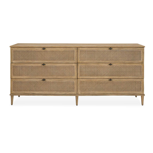 Uttermost Coast 6 Drawer Rattan Chest - Woodtone