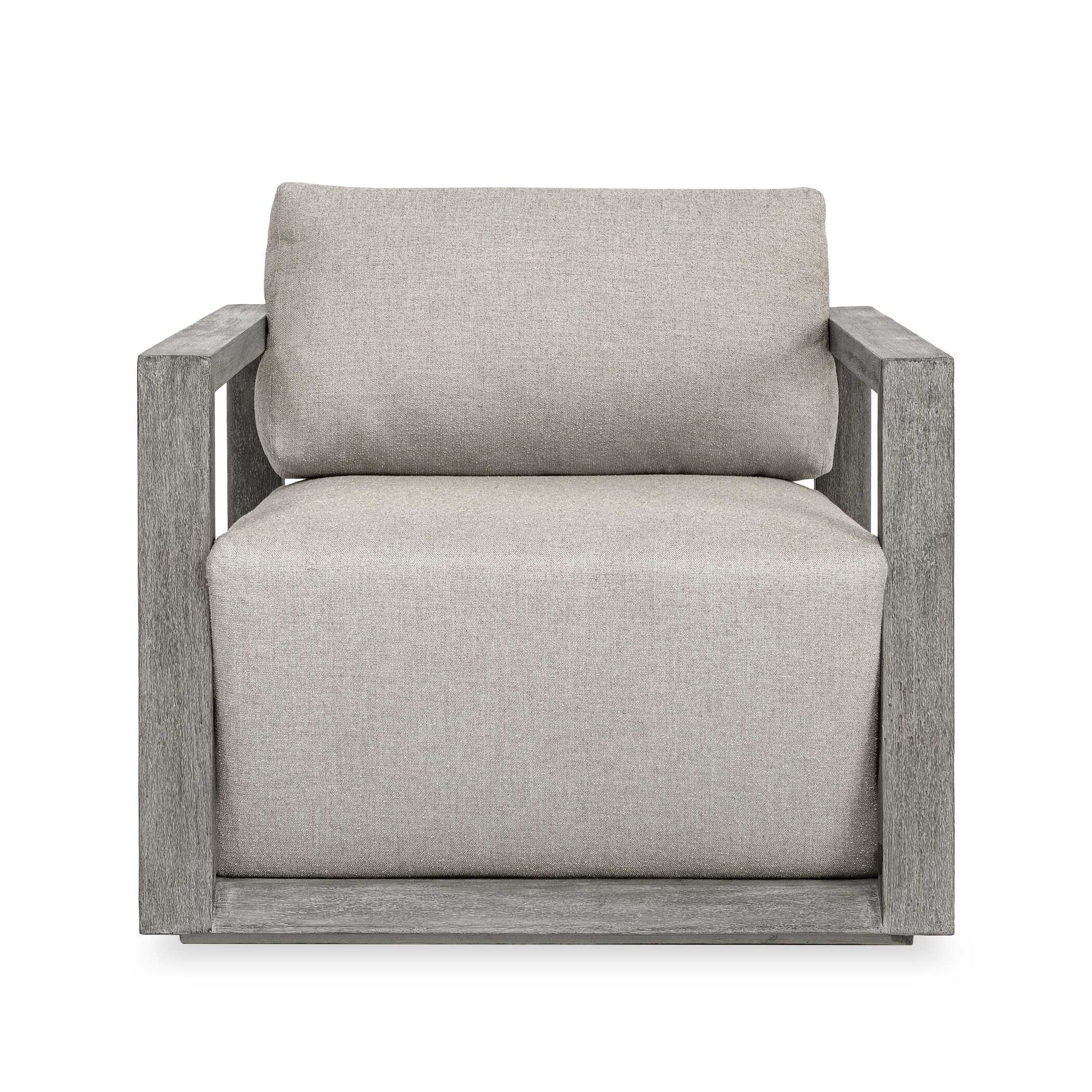 Uttermost Remsen Outdoor Weathered Gray/Dove Lounge Chair - Gray
