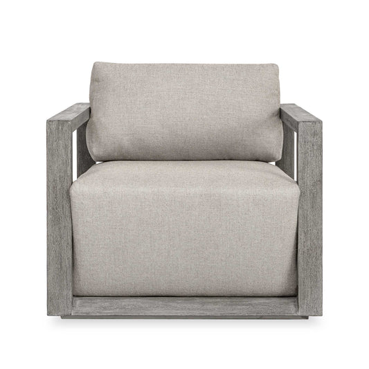 Uttermost Remsen Outdoor Weathered Gray/Dove Lounge Chair - Gray