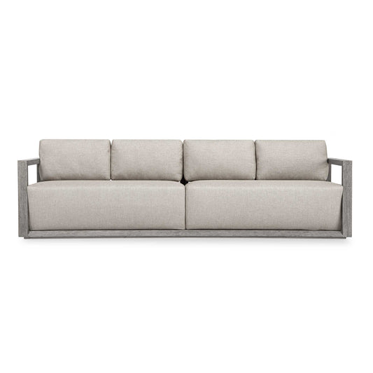 Uttermost Remsen Outdoor Weathered Gray/Dove Large Sofa - Gray