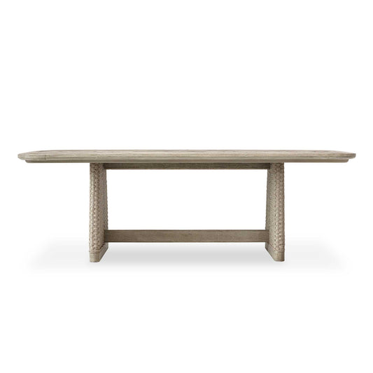 Uttermost Harbor Herringbone Indoor-Outdoor Dining Table - Brown,Woodtone