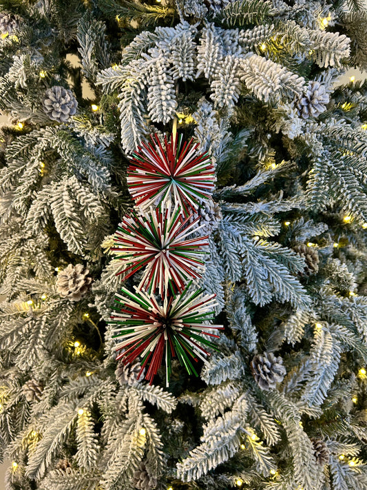 Red Green & White Starburst