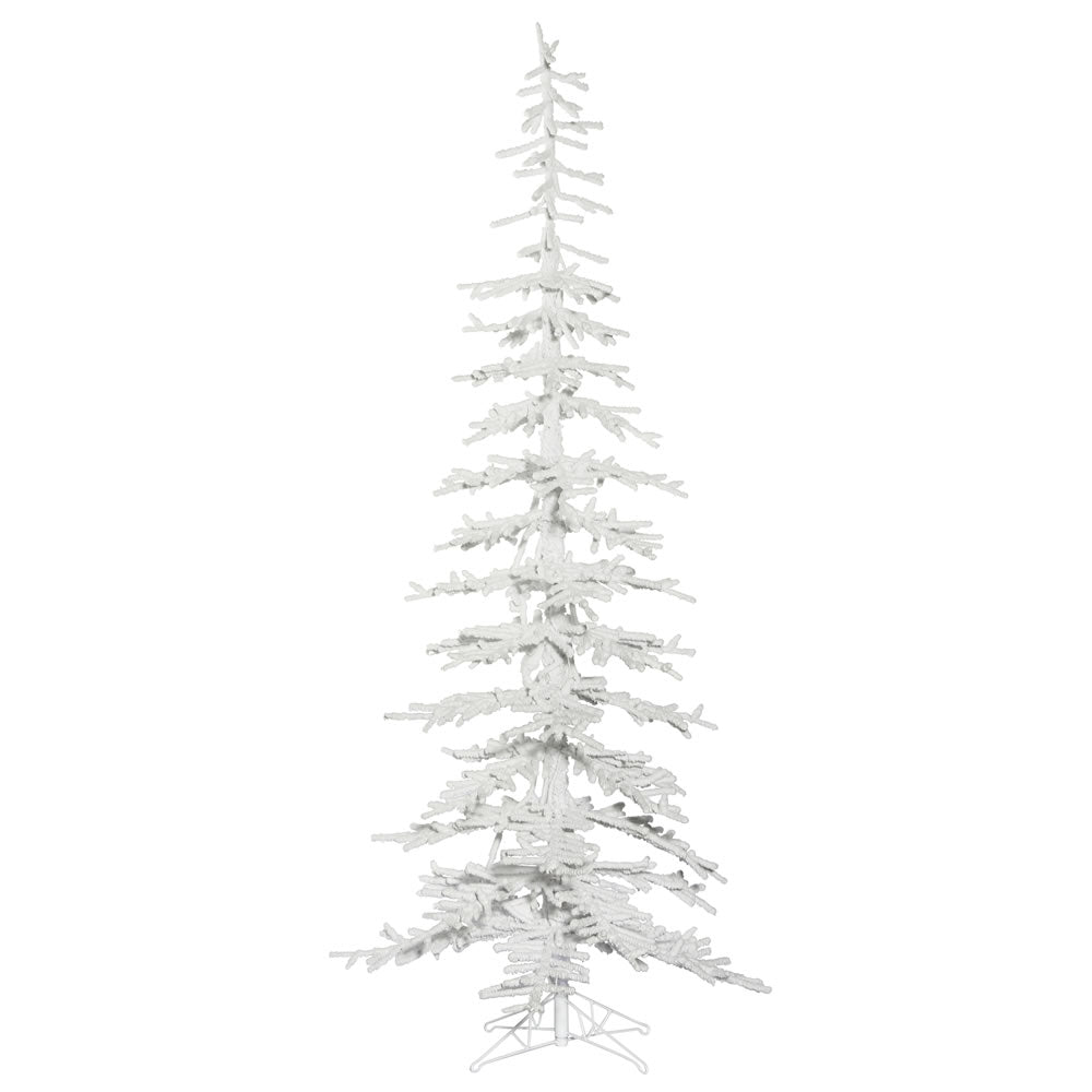 7.5' Flocked Kuna Pine Artificial Christmas Tree
