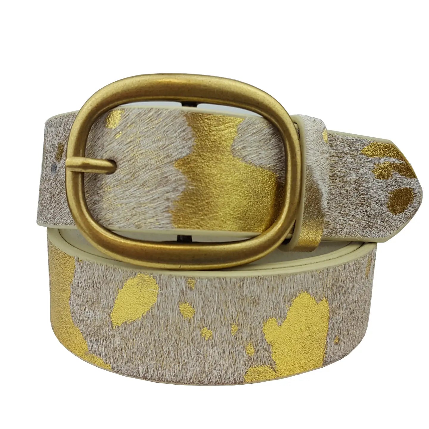 Cow Hair Leather Belt