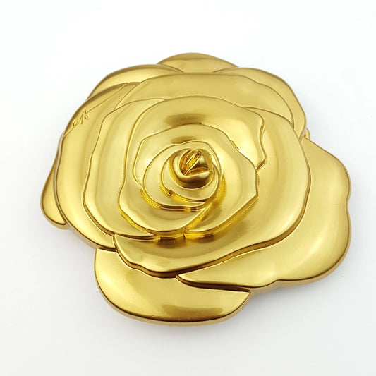 Gold Rose Statement Belt Buckle