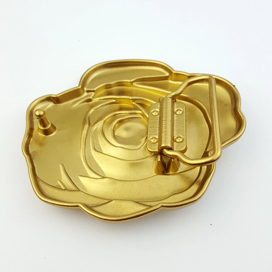Gold Rose Statement Belt Buckle