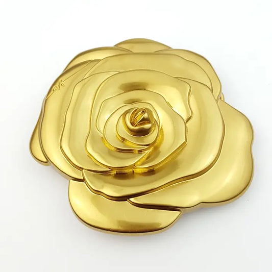 Gold Rose Statement Belt Buckle