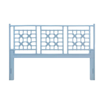 Blue Lattice King Headboard