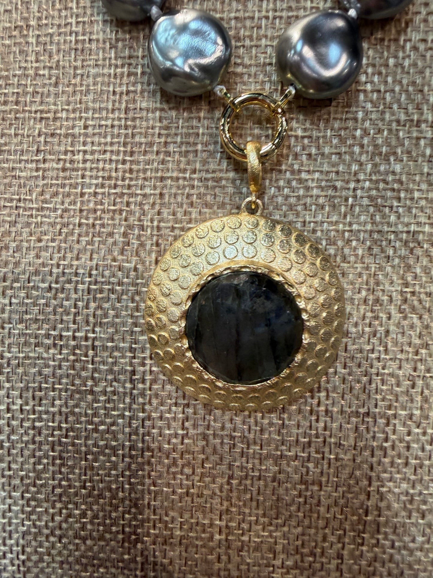 AF Labradorite Necklace Statement Charm