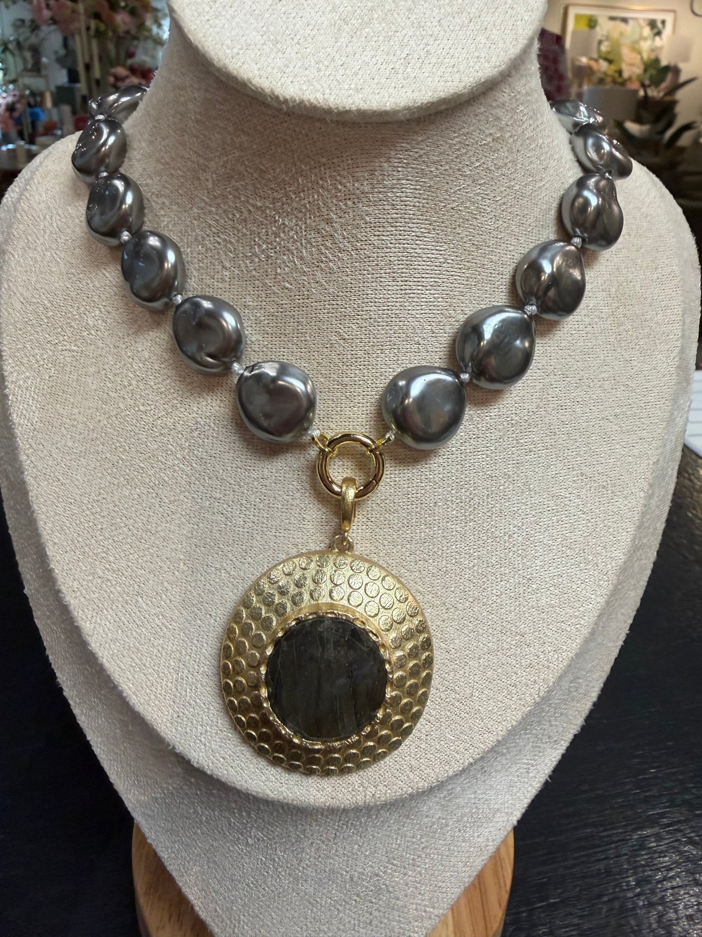 Gold Gray Pendant