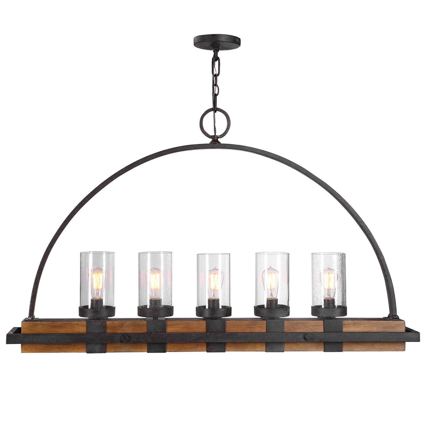 Uttermost Atwood 5 Light Rustic Linear Chandelier