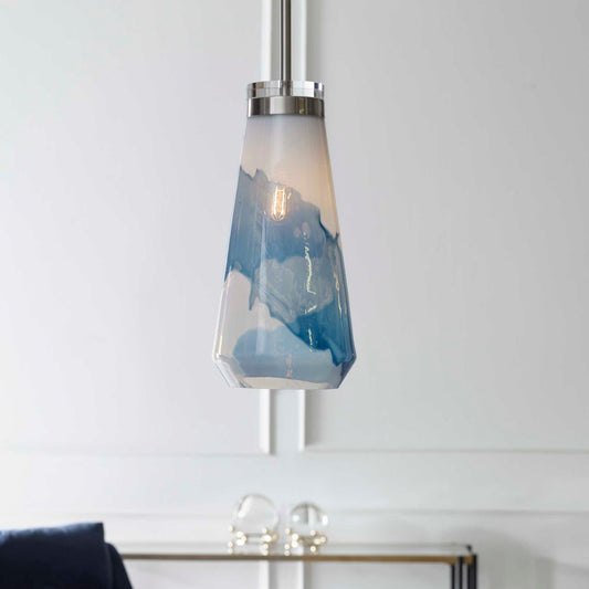 Uttermost Windswept Blue & White 1 Light Mini Pendant
