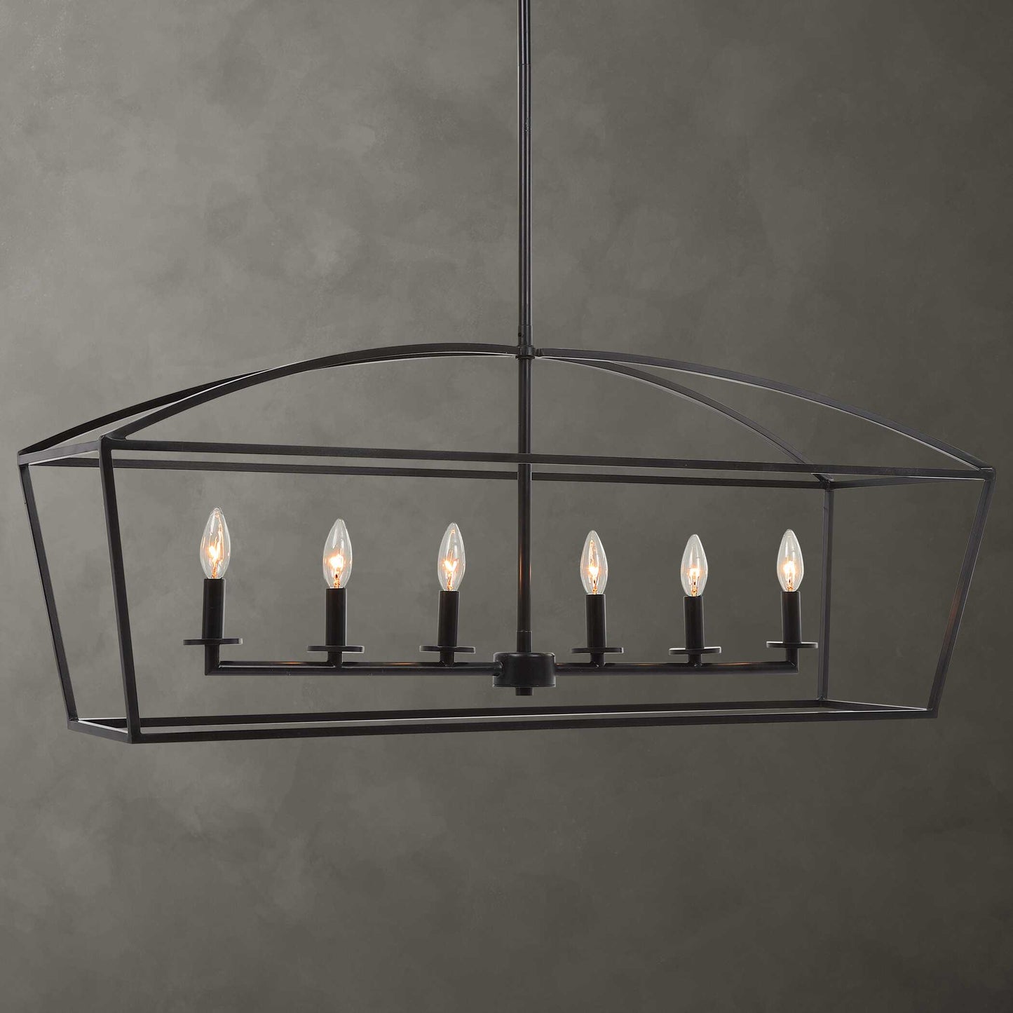 Uttermost Clayton 6 Light Linear Chandelier