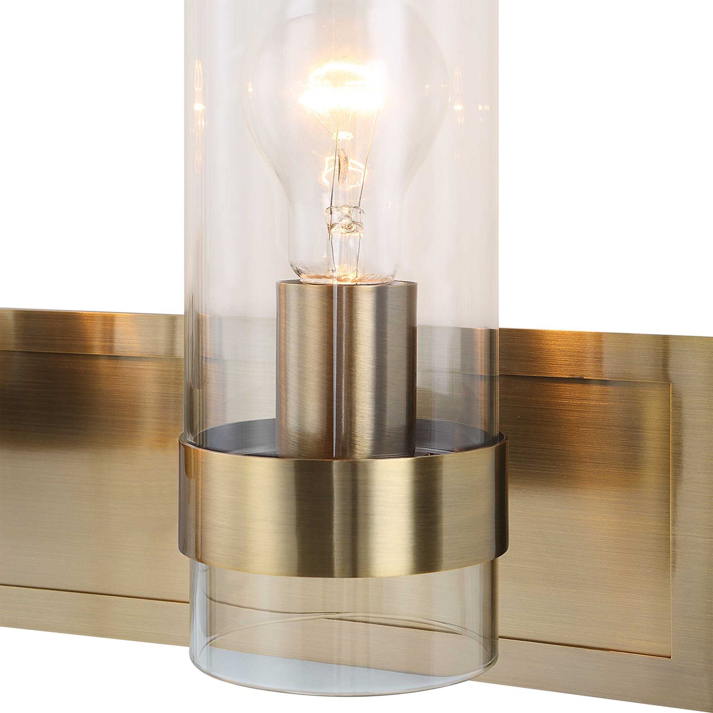 Uttermost Cardiff Antique Brass 3 Light Vanity