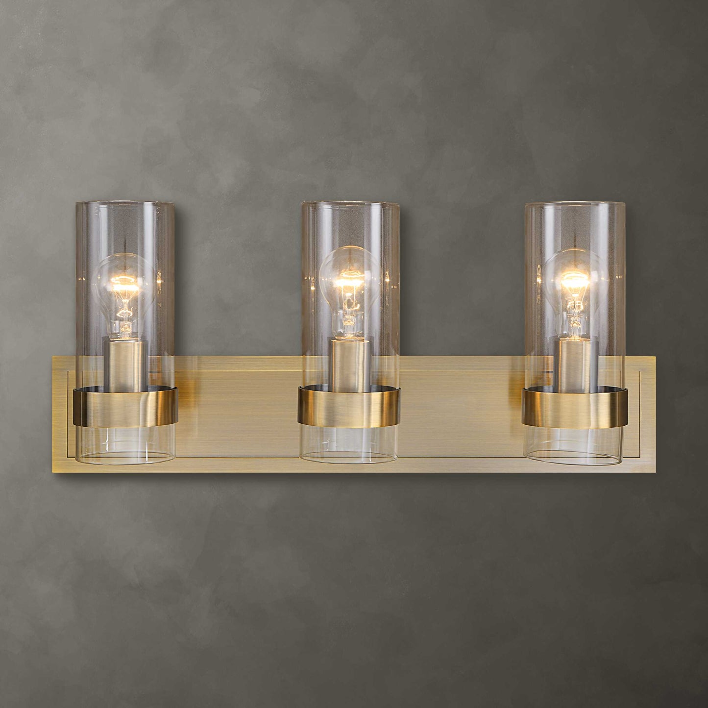 Uttermost Cardiff Antique Brass 3 Light Vanity