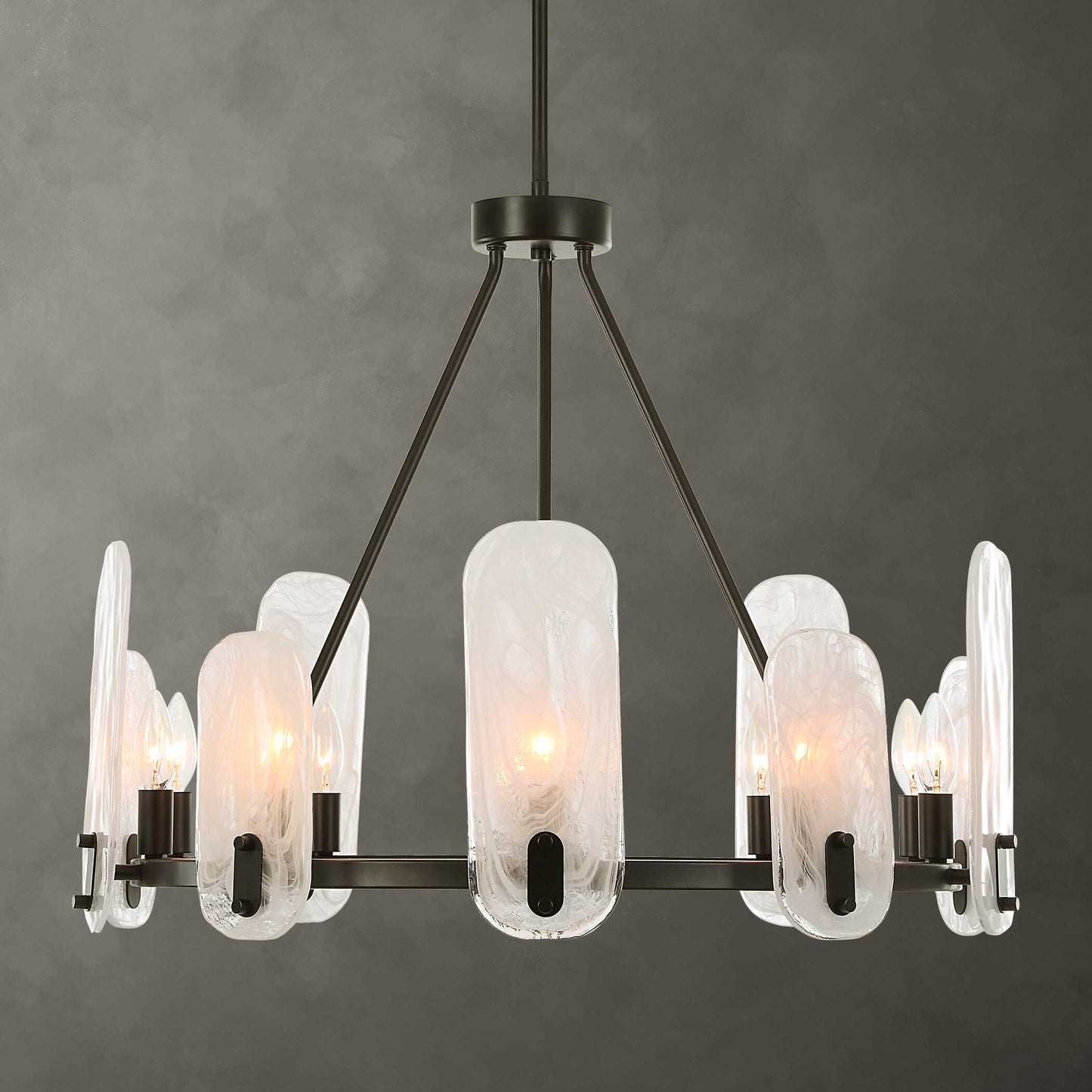 Uttermost Ellipse 10 Light Dark Bronze Chandelier