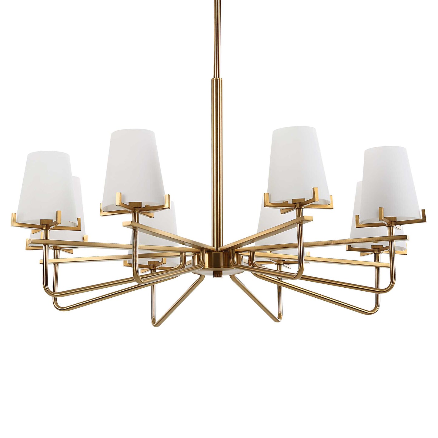 Uttermost Lassen 8 Light Brass Chandelier