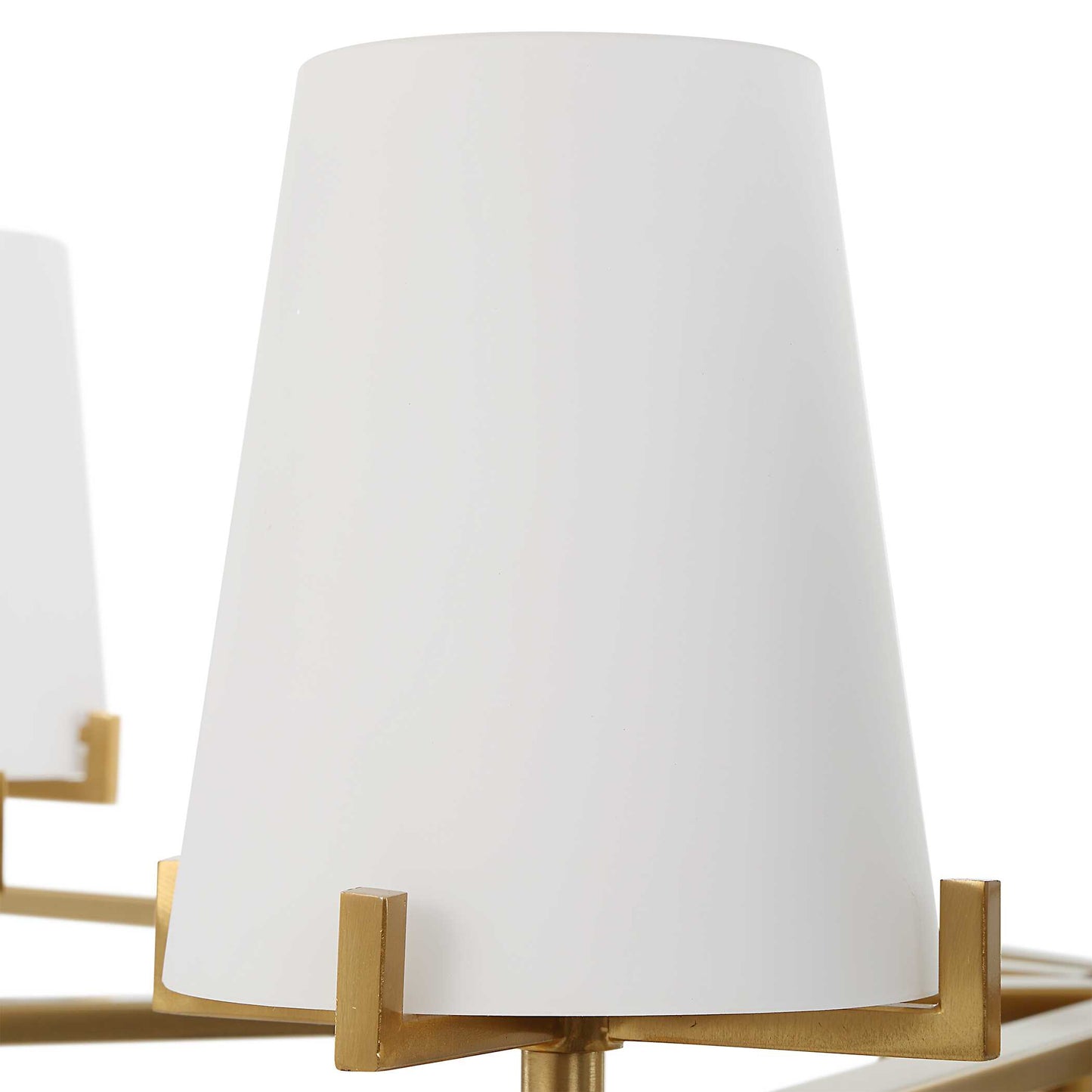 Uttermost Lassen 8 Light Brass Chandelier