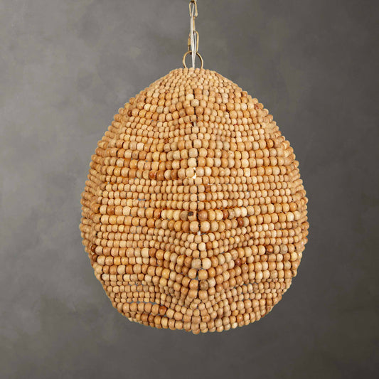 Uttermost Kauri 1 Light Wooden Bead Pendant