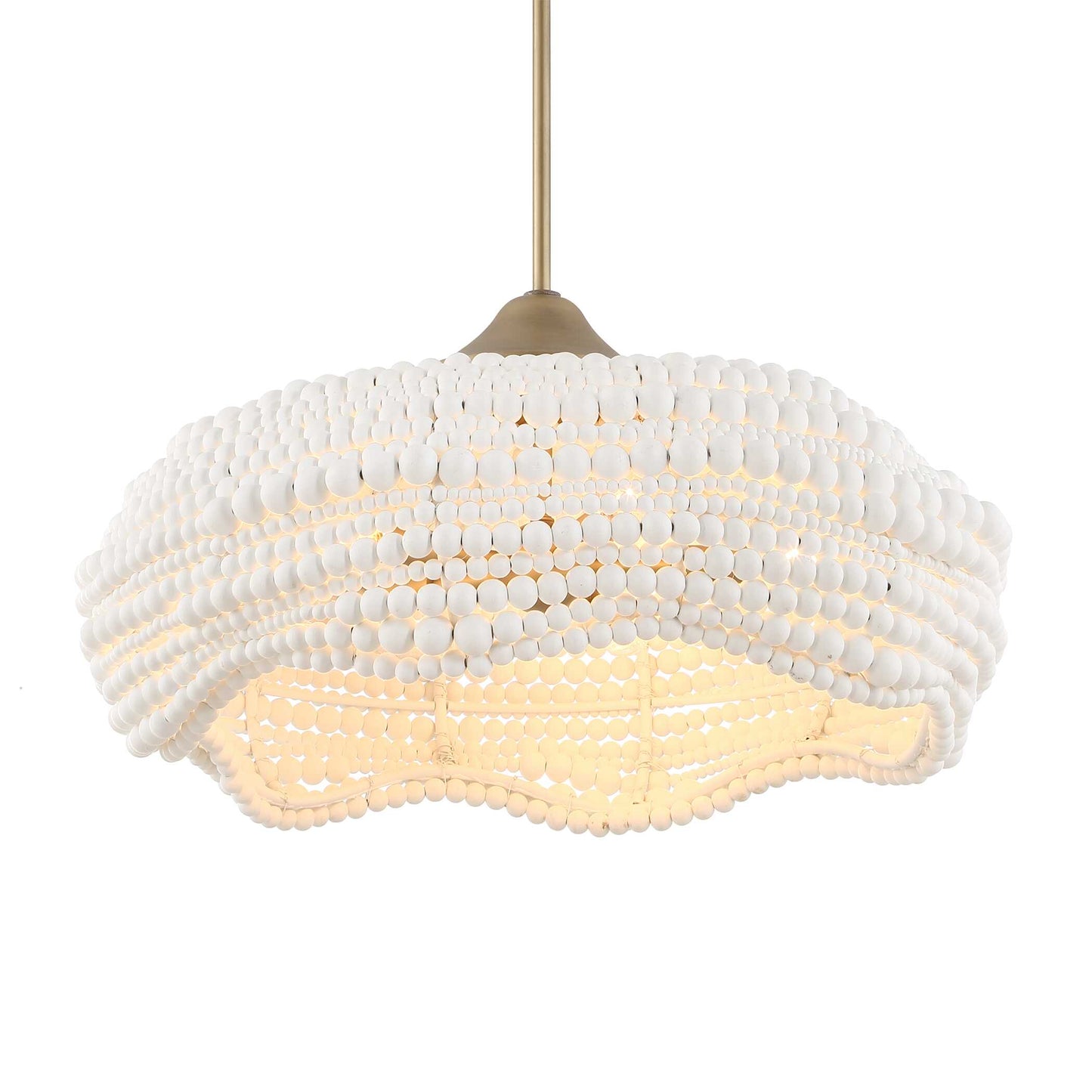 Uttermost Biddeford 5 Light White Beaded Pendant