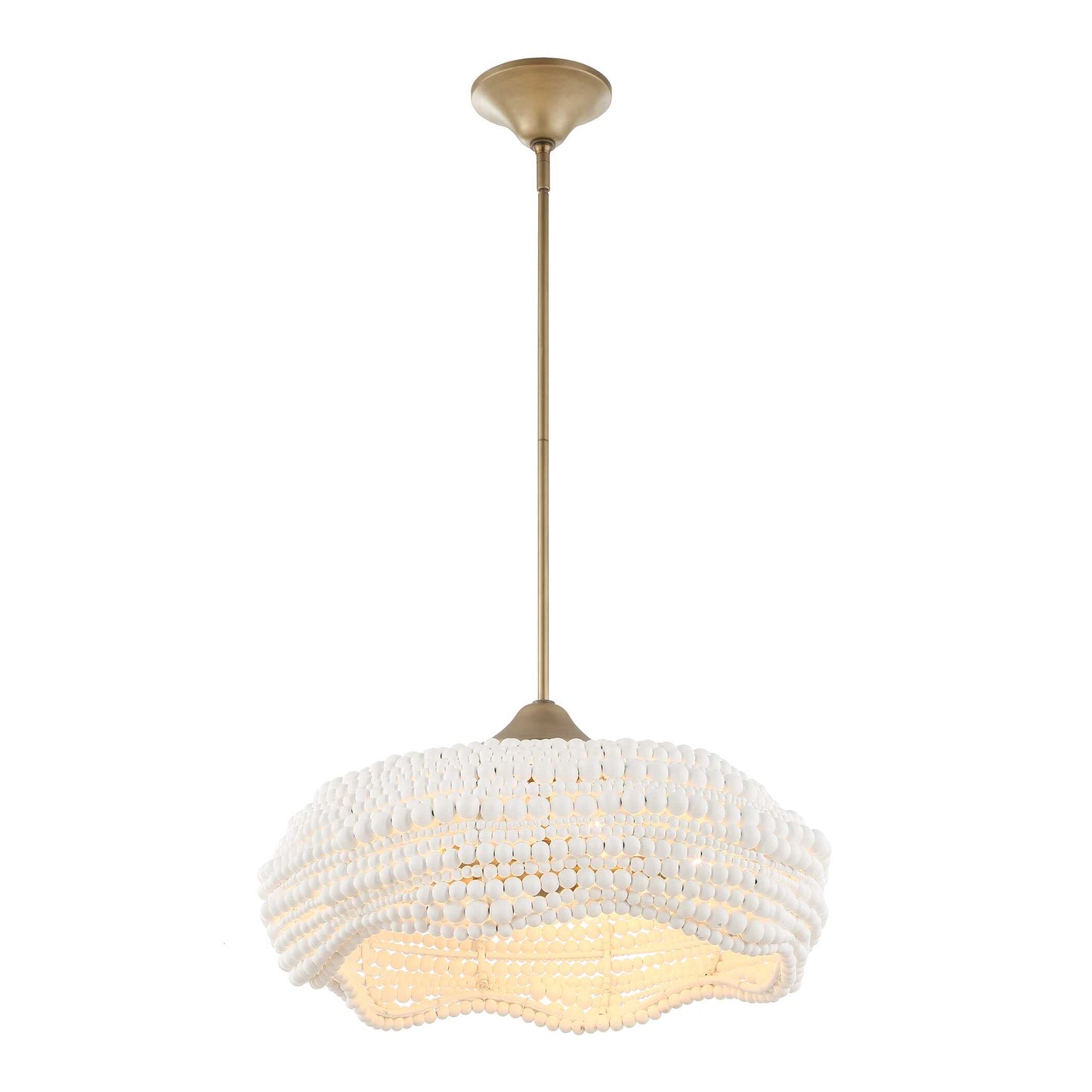 Uttermost Biddeford 5 Light White Beaded Pendant