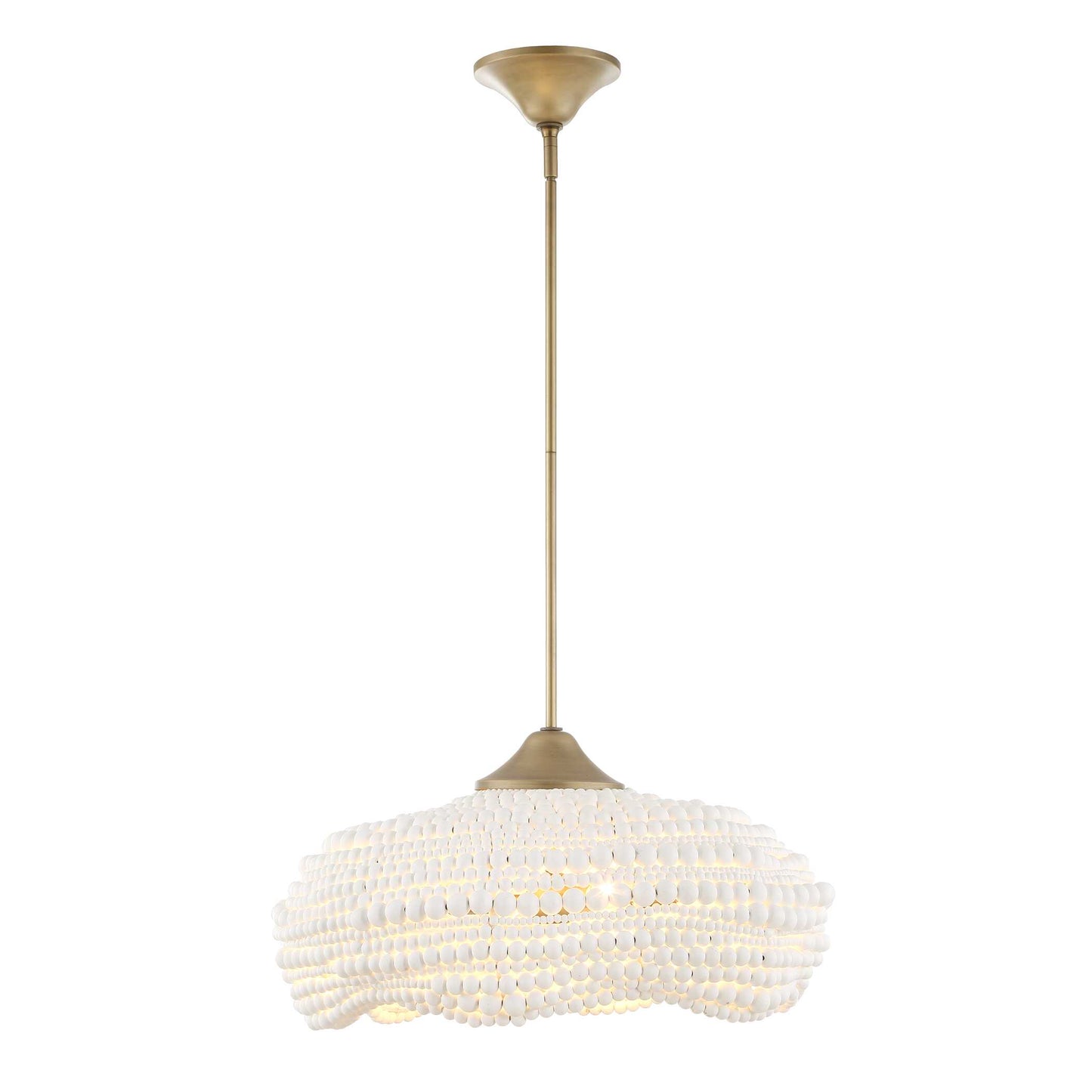 Uttermost Biddeford 5 Light White Beaded Pendant