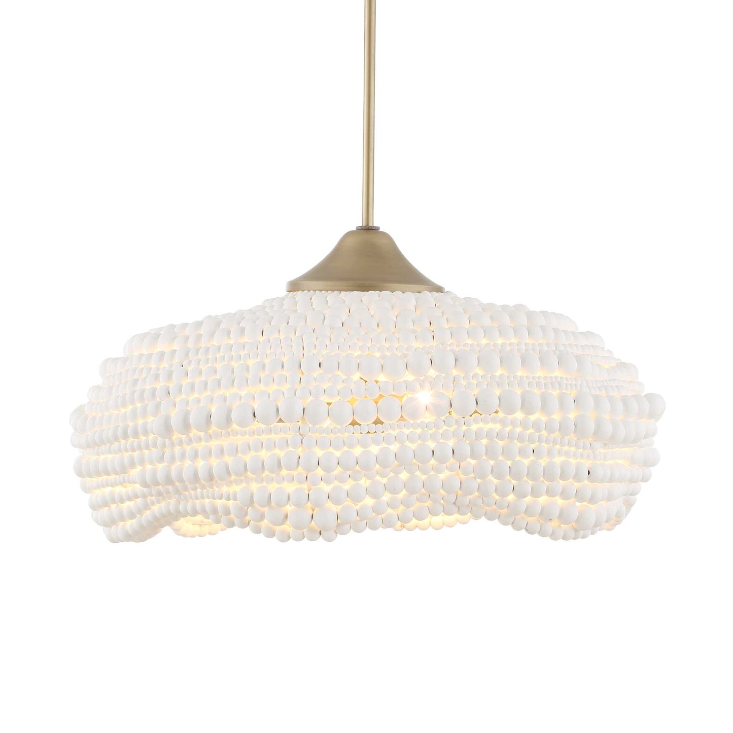 Uttermost Biddeford 5 Light White Beaded Pendant
