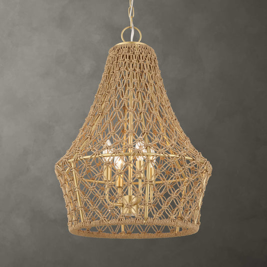 Uttermost Macrame 4 Light Rope Pendant