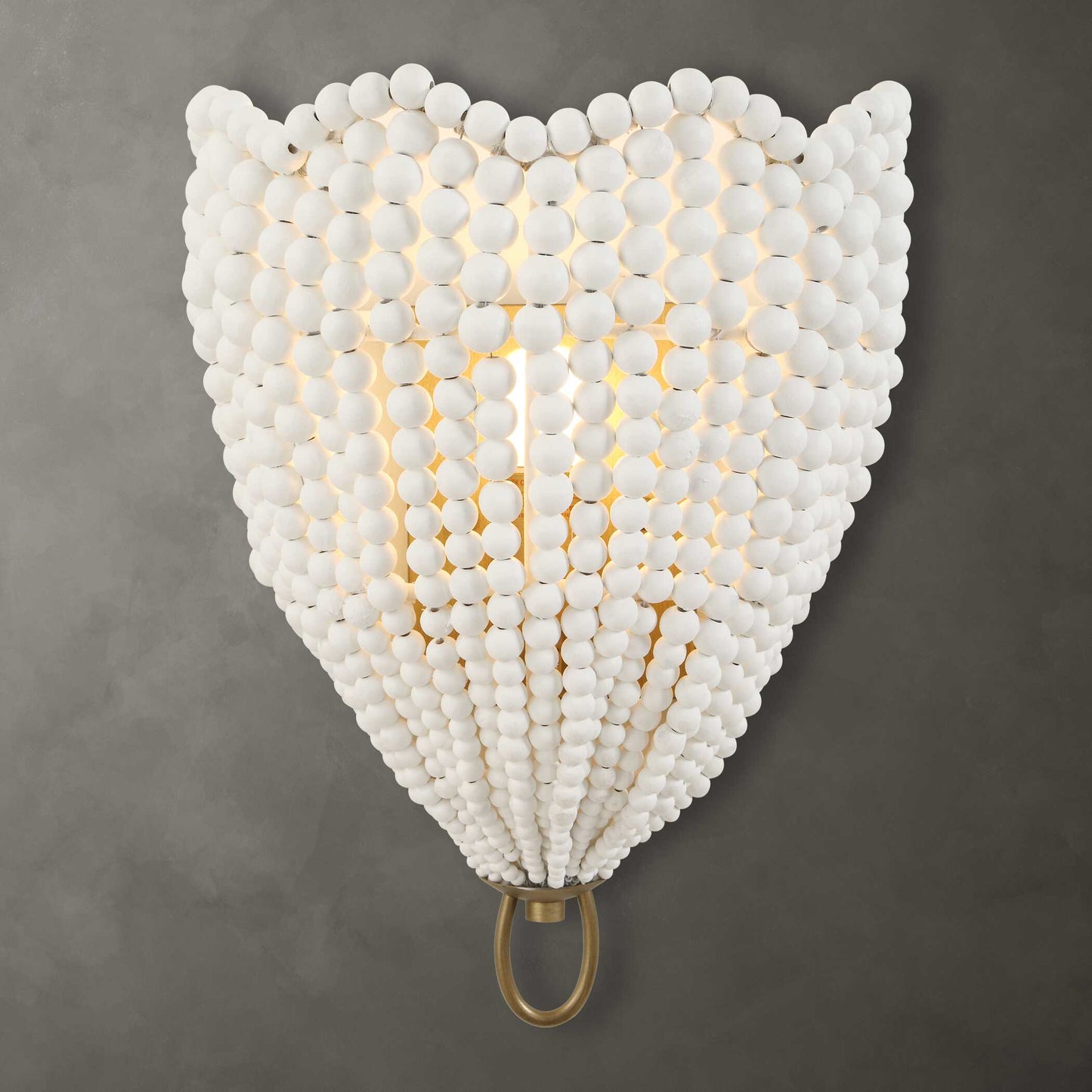 Uttermost Biddeford 1 Light White Beaded Sconce