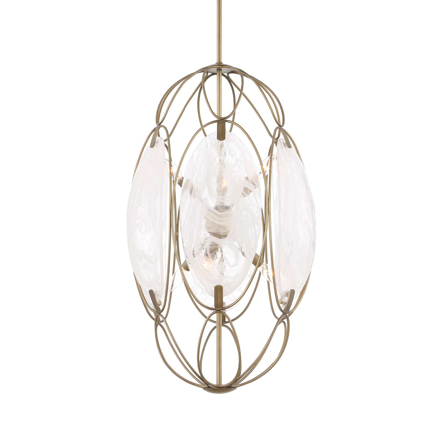 Uttermost Valencia 6 Light Glass Panel Pendant