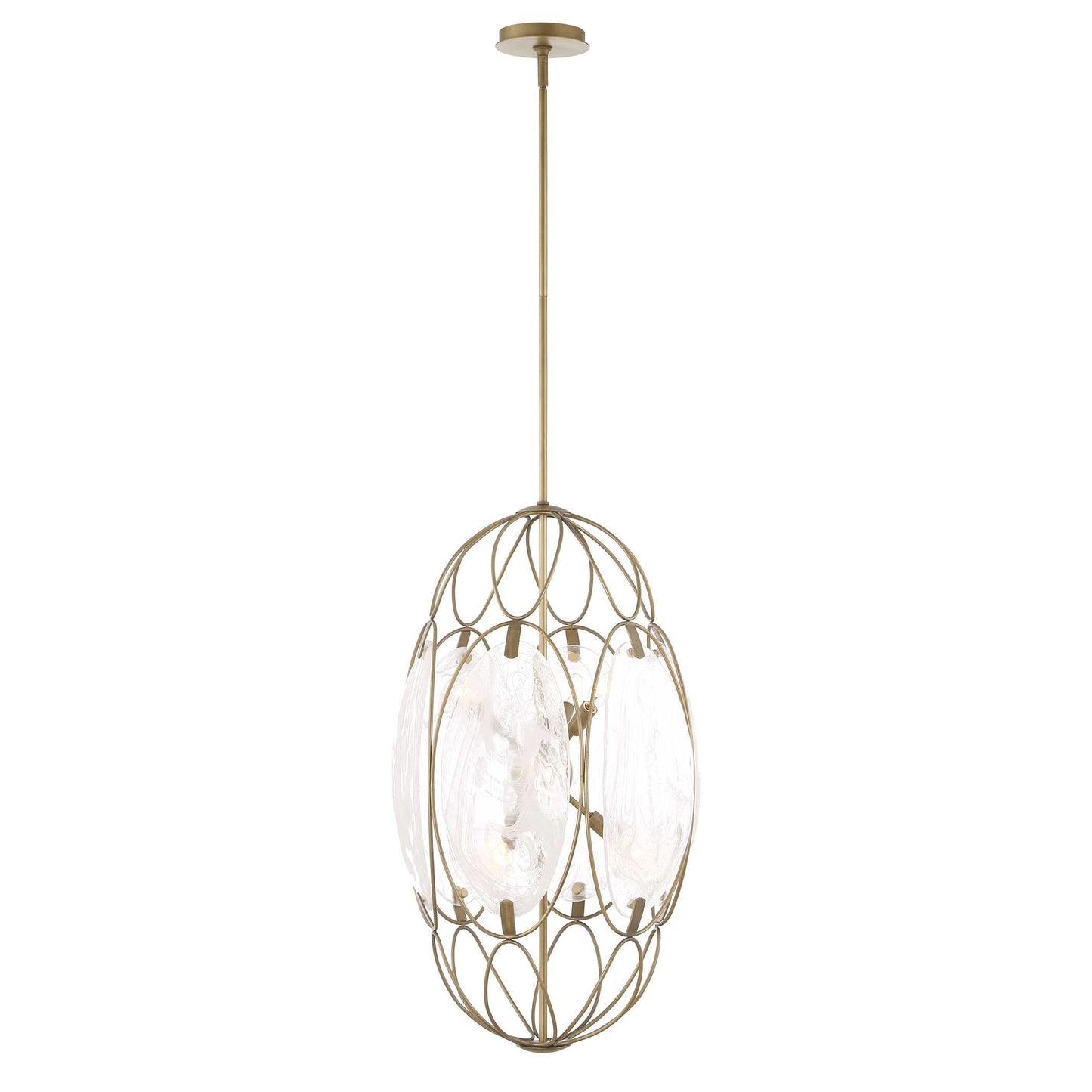 Uttermost Valencia 6 Light Glass Panel Pendant