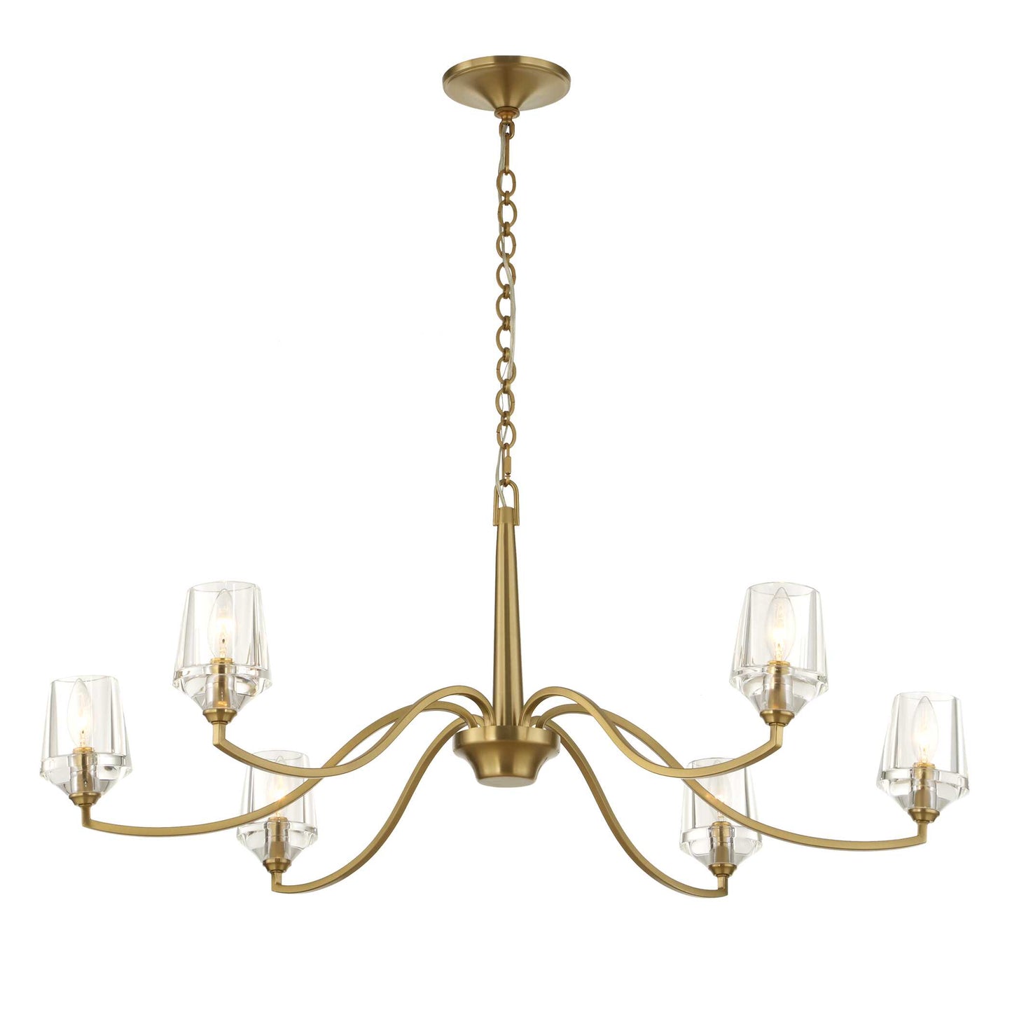 Uttermost Barcelona 6 Light Brass Chandelier