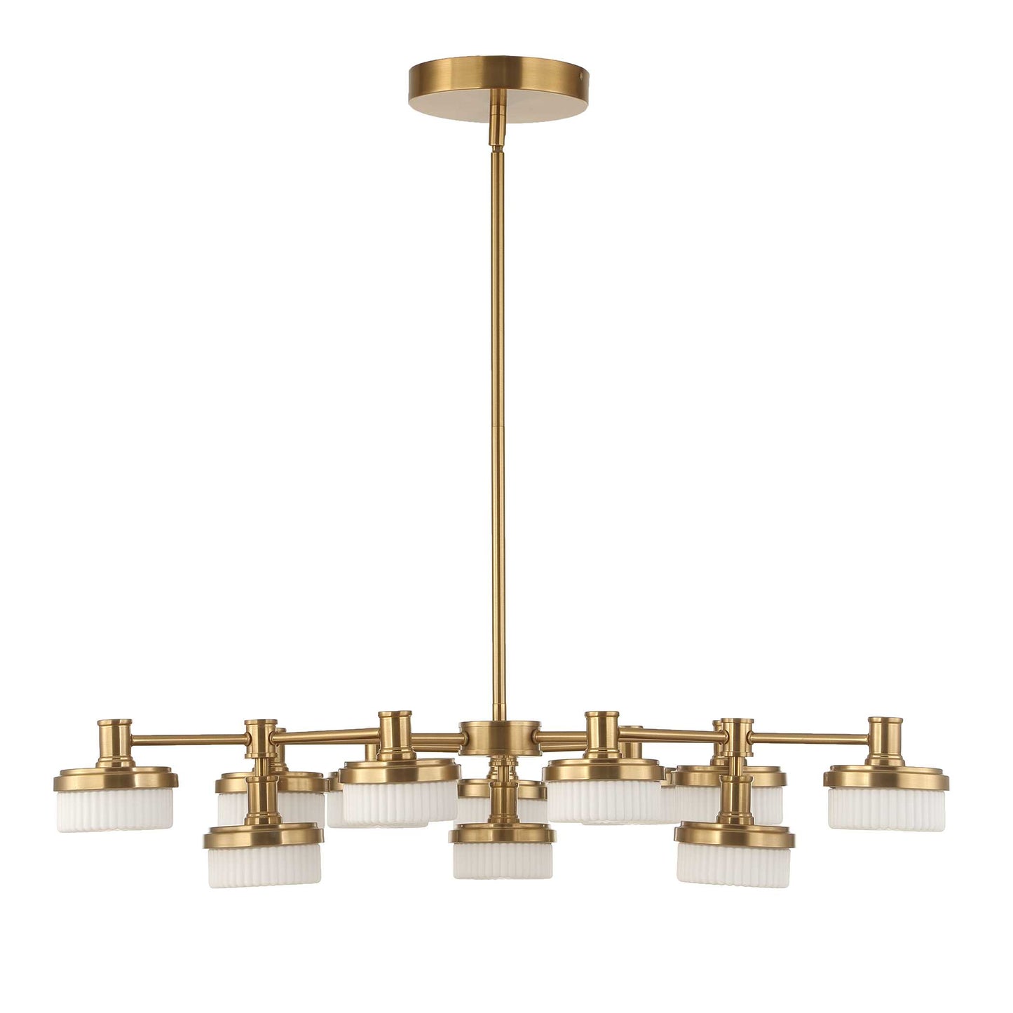 Uttermost Wedge 12 Lt LED Brass Chandelier