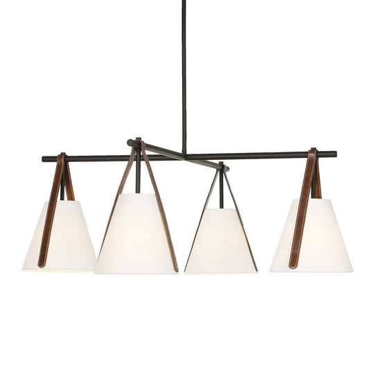 Uttermost Reins Accent Straps 4 Light Chandelier - Black