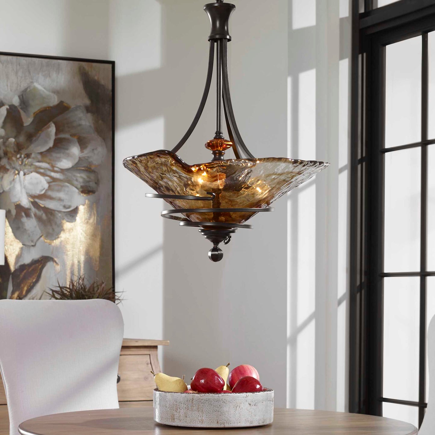 Uttermost Vitalia 3 Light Oil Rubbed Bronze Pendant