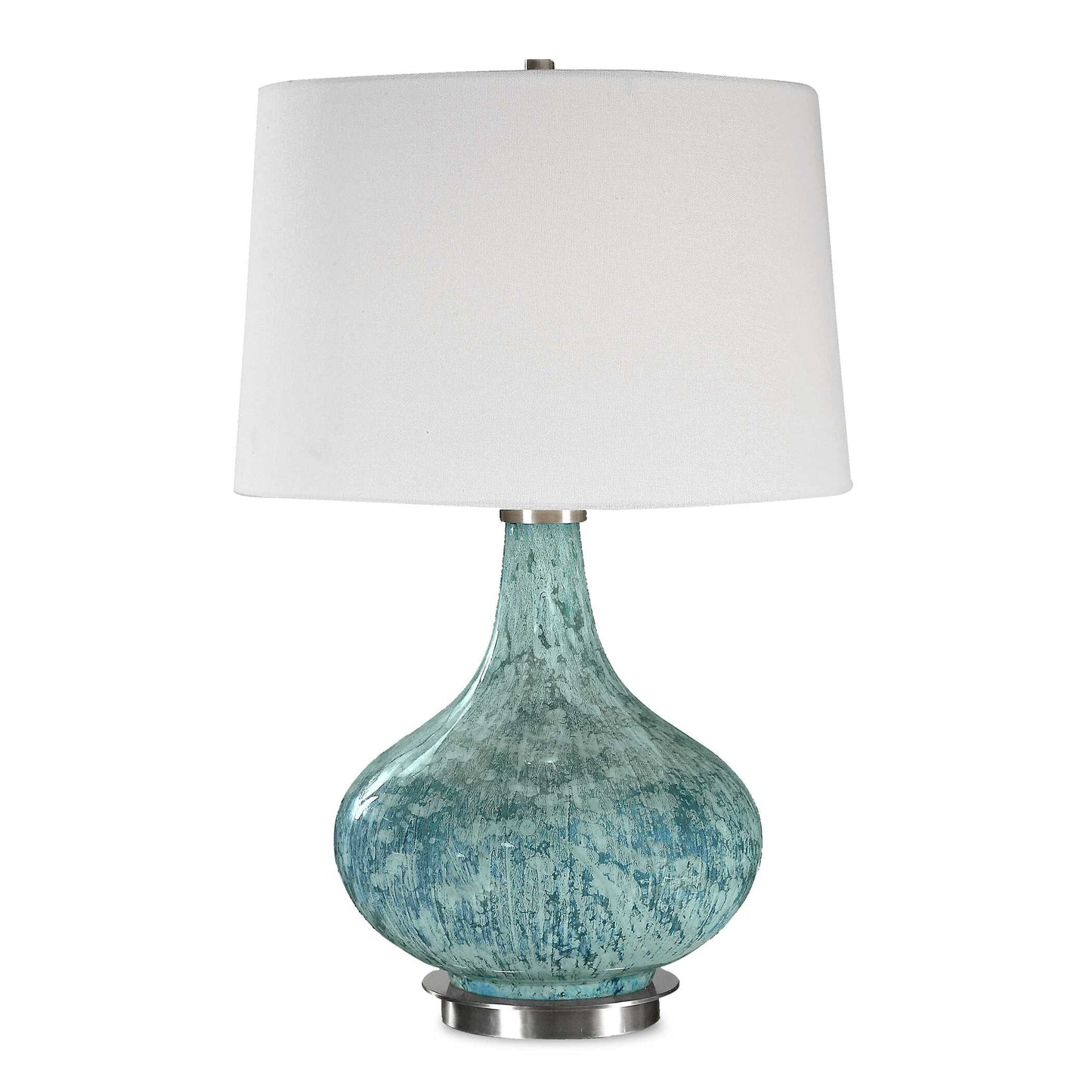 Uttermost Celinda Blue Gray Glass Lamp