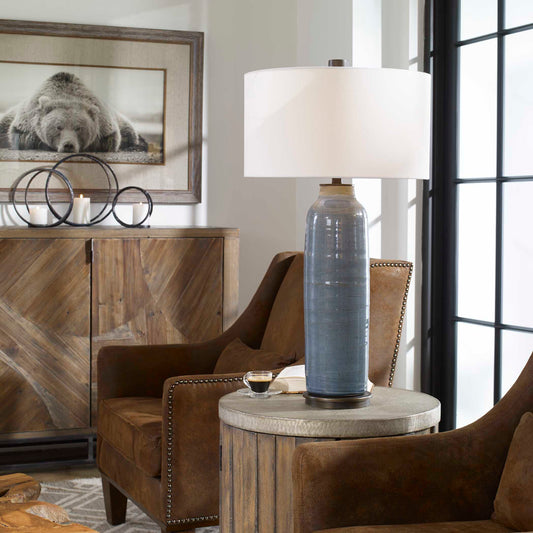 Uttermost Vicente Slate Blue Table Lamp